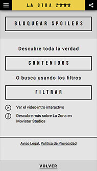 La Zona Movistar+ - Portfolio - Menu